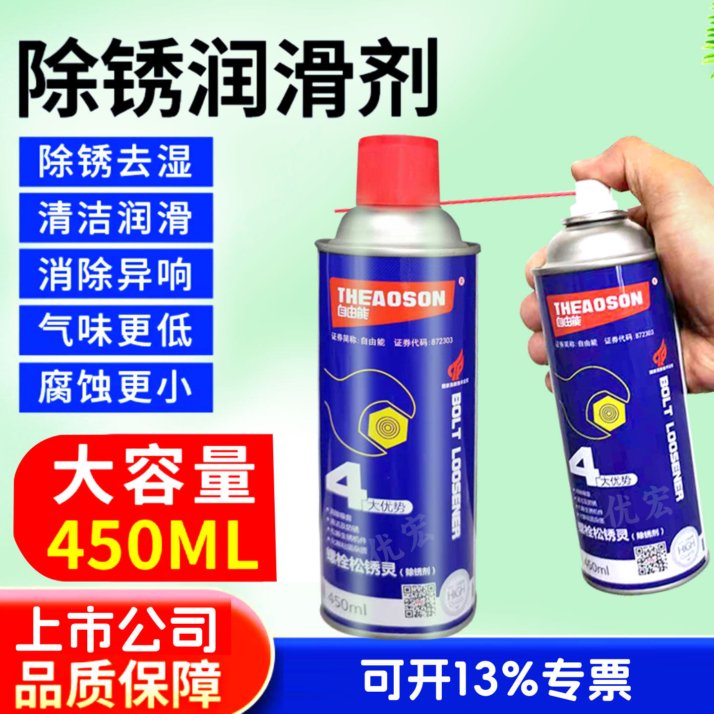 自由能螺栓润滑剂金属清洗防锈剂