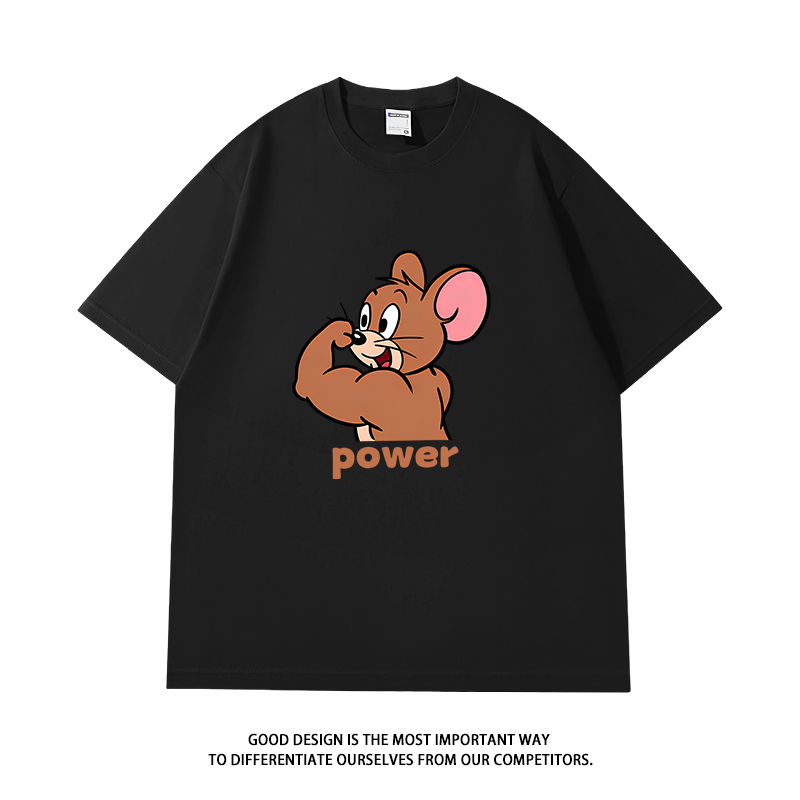 肌肉杰瑞健身运动短袖t恤纯棉宽松男士趣味卡通印花半袖夏季潮牌,男装,T恤,淘宝优惠券,粉丝福利购,淘宝优惠卷