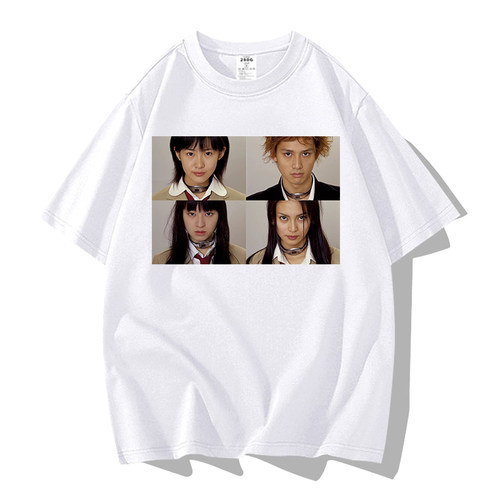 复古大逃杀电影北野武短袖圆领纯棉男女t恤印花暴力美学衣服日系