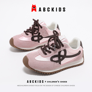 ABCkids童鞋女童休闲运动鞋春季软底防滑阿甘鞋子儿童百搭德训鞋