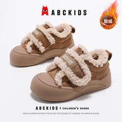 ABCkids童鞋儿童棉鞋冬季保暖毛毛童鞋秋冬男童加绒鞋女童雪地靴