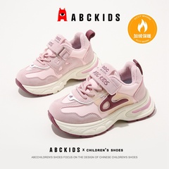 ABCkids童鞋女童二棉鞋冬季新款儿童棉鞋子加绒加厚女孩运动棉鞋