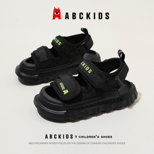 ABCkids夏季童鞋男孩露趾凉鞋