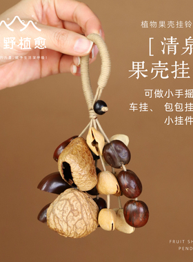 天然植物果壳挂件手摇铃