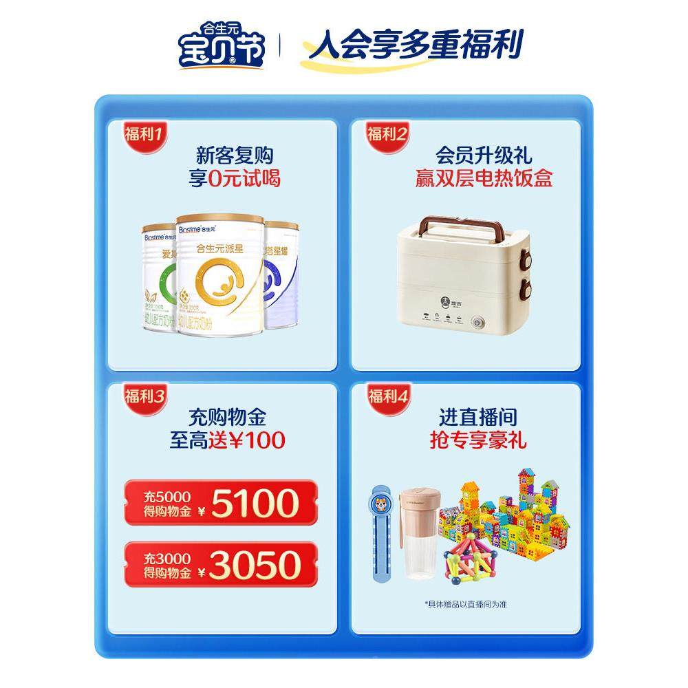 合生贝塔星元学龄前儿童成长配方奶粉480白0PTCg4罐乳桥蛋段原罐,婴童奶粉,儿童奶粉（4段）,淘宝优惠券,粉丝福利购,淘宝优惠卷