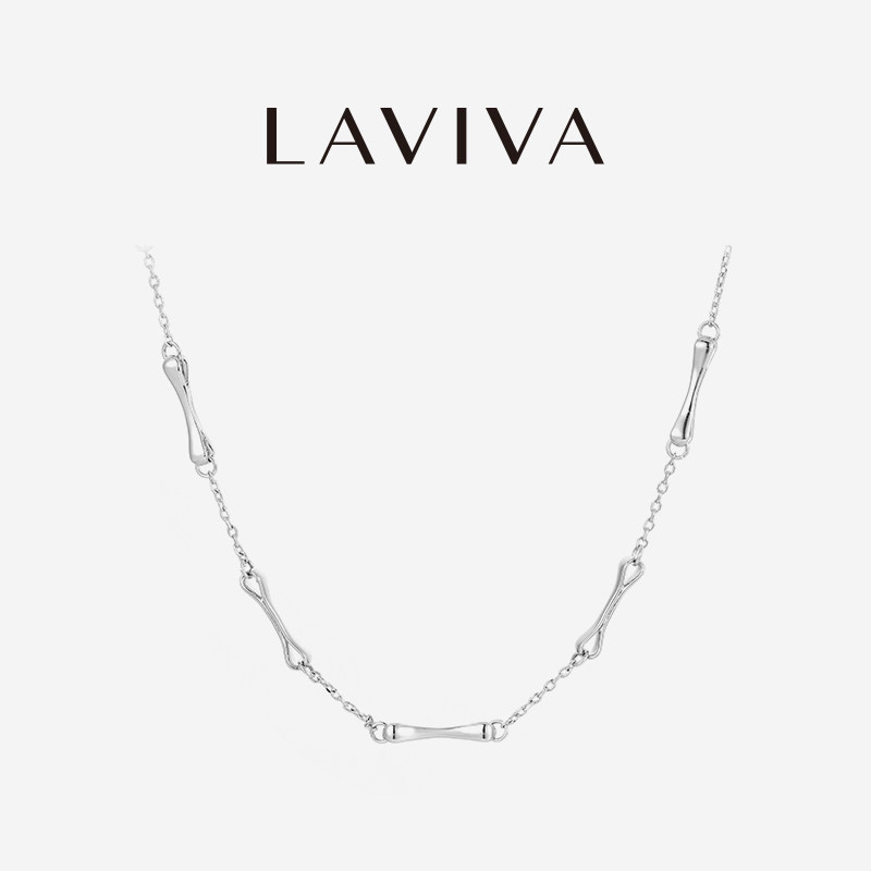 LAVIVA Evolution链环系列蝴蝶结项链女百搭饰品锁骨链简约