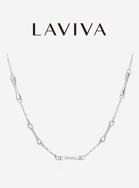 LAVIVA铜镀白金蝴蝶结颈链