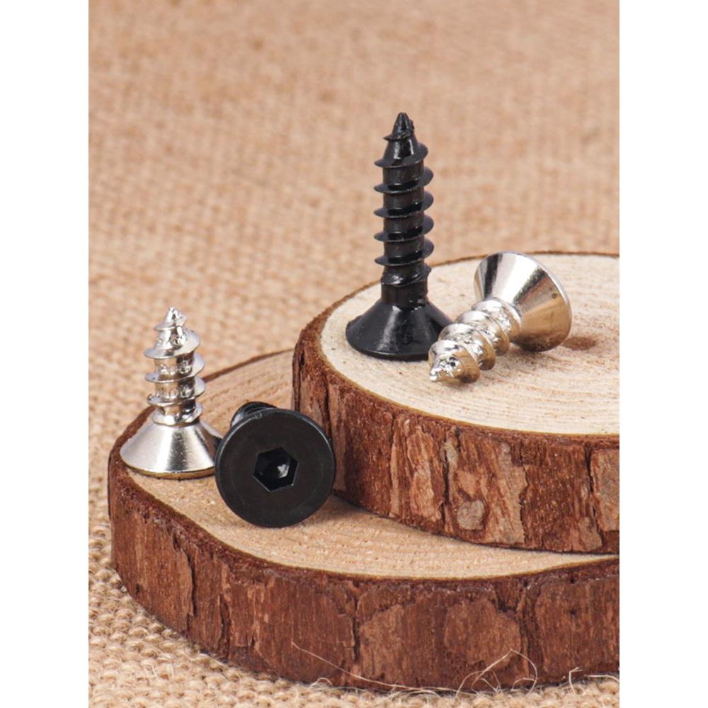 304不锈钢8.8级黑色平头内六角自攻螺丝沉头木螺丝钉M2M3M4M5M6M8