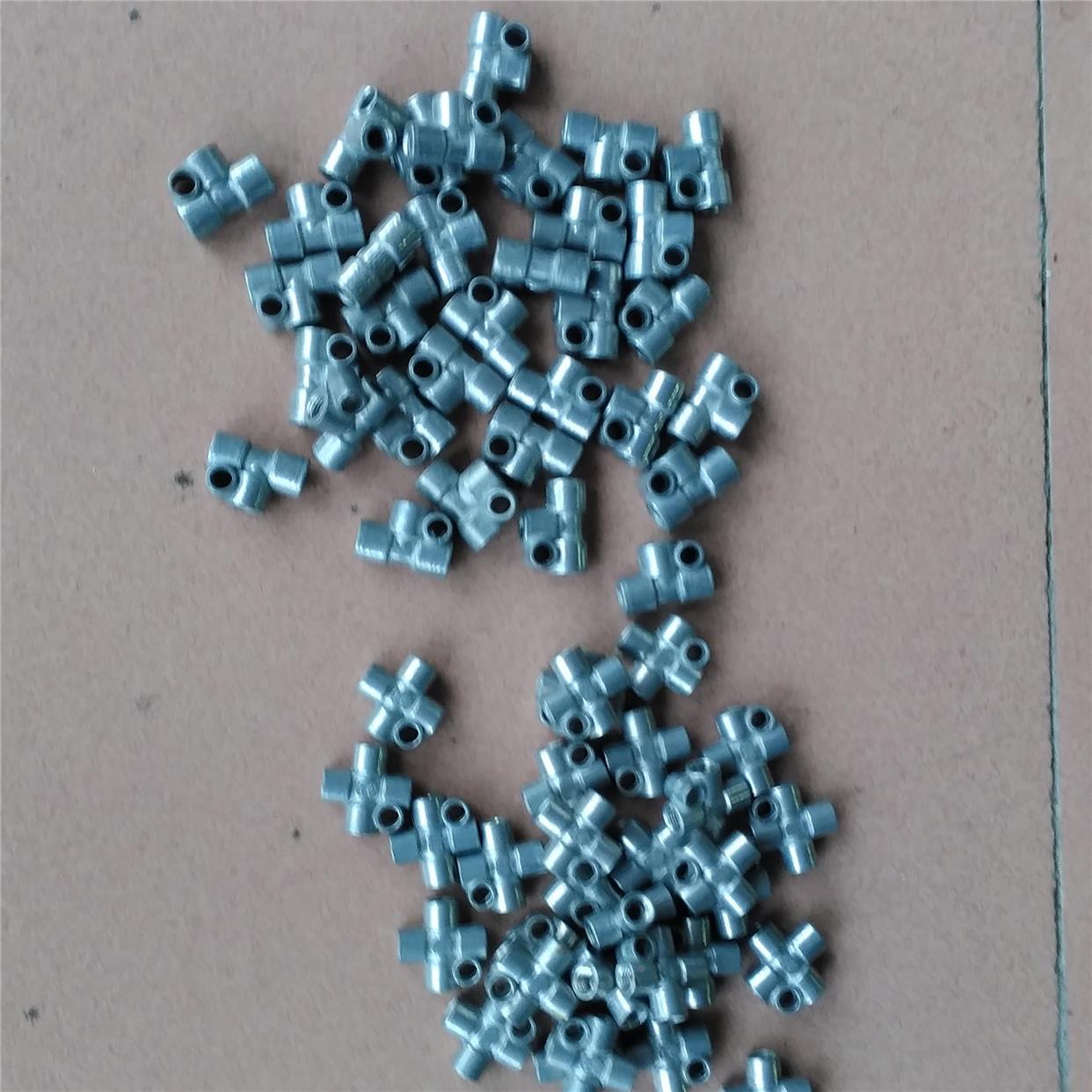 润滑元件/铜内牙三通/铝三通四通接头/机床附件接头/内卡套M8M10