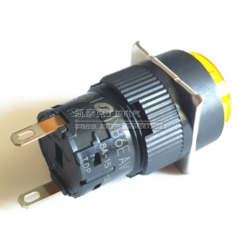 。原装正品施耐德圆形LED指示灯XB6EAV5BF AC/DC24V 黄色