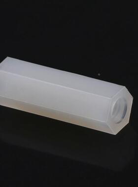 M4尼龙柱六角双通隔离柱支撑柱塑料白色*x5x6x8x15x20x25x40x50mm