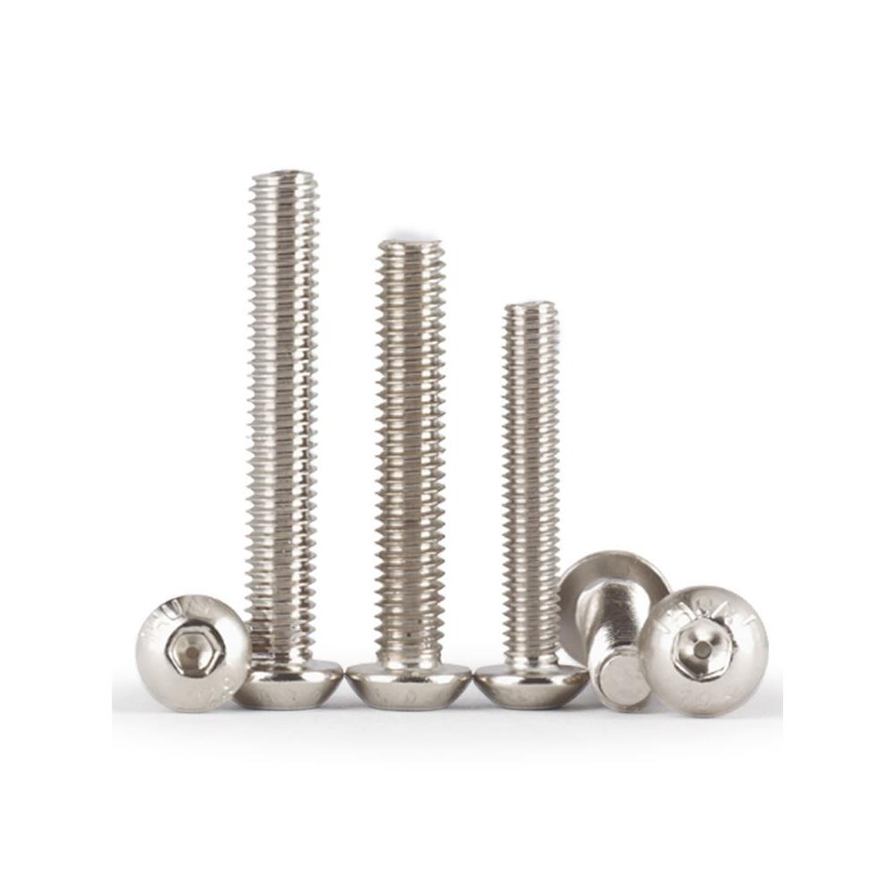 10.9级高强度镀镍内六角螺丝圆头六角螺栓半圆头螺钉M2M3M4M5M6M8