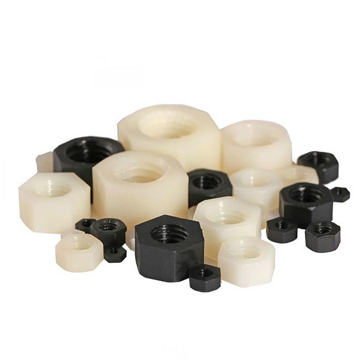 优质尼龙六角螺母白色塑料螺丝帽塑胶螺丝螺母M2M3M4M5M6M8M10M16