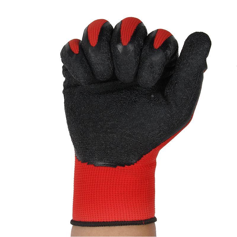 尼龙乳胶皱纹浸胶耐磨工作薄款防滑搬运干活舒适透气防护劳保手套