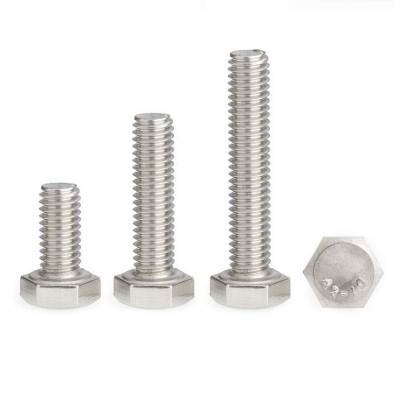 304不锈钢外六角螺丝螺栓大全加长螺杆六角螺钉M3M4M5M6M8M10-M20