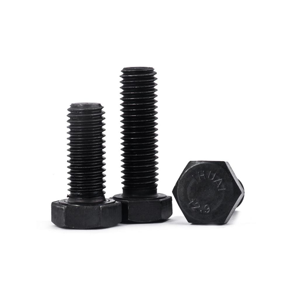 12.9级外六角螺丝全螺纹高强度螺栓加长六角螺杆M5M6M8M10M12-M30