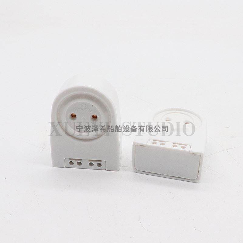 G13-F05/B荧光灯座LED灯管支架G13-B灯脚船用T8弹簧顶式灯角DT217