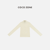 针织衫 COCO CC2D3171 半拉链简约修身 显瘦立领长袖 ZONE 刘一一