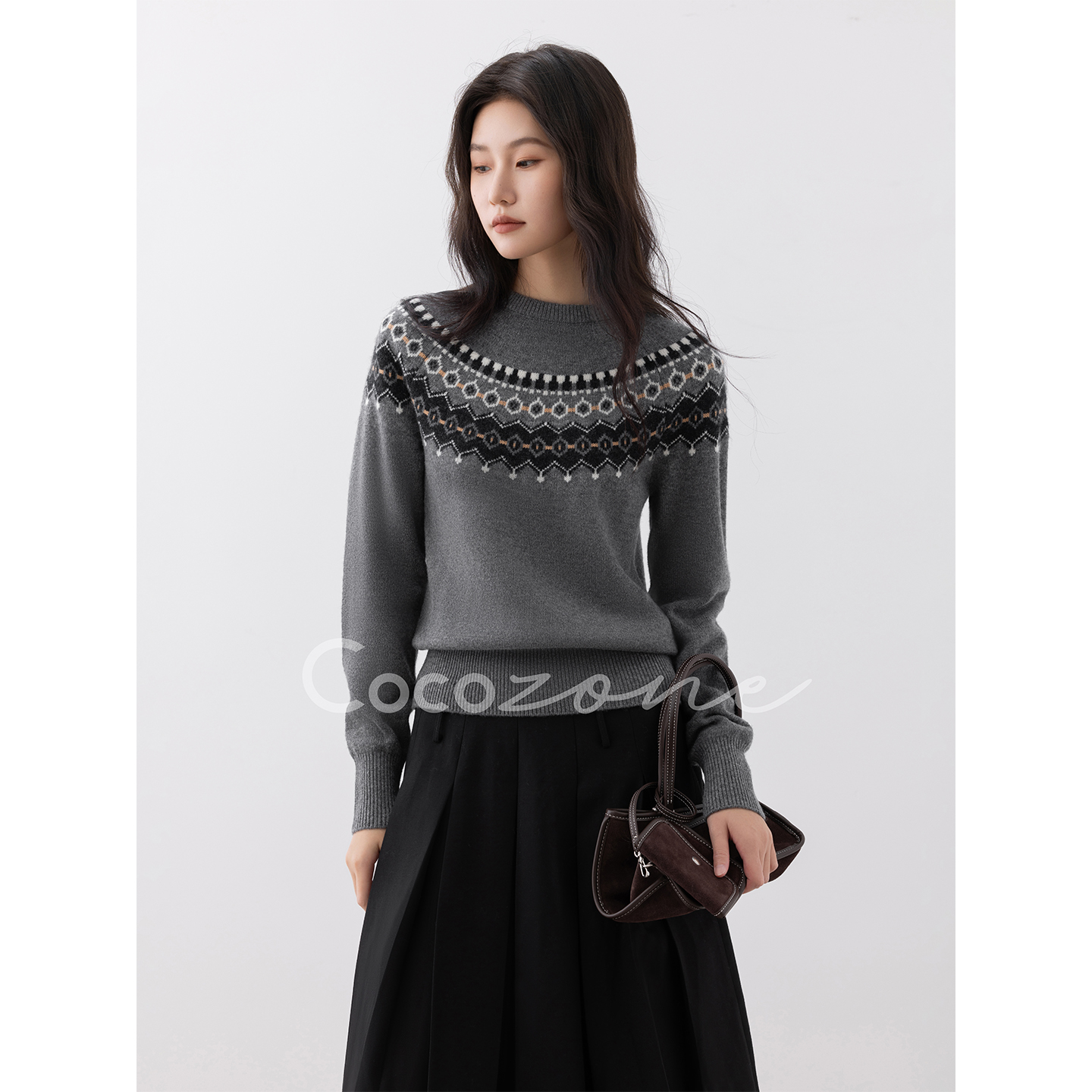 COCO ZONE 刘11 ”户外系列“ 100绵羊毛针织衫CC2C2280