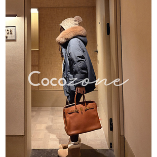 牛角扣 COCO 一一 刘 90鹅绒狐狸毛领鹅绒服CD2A2868 ZONE