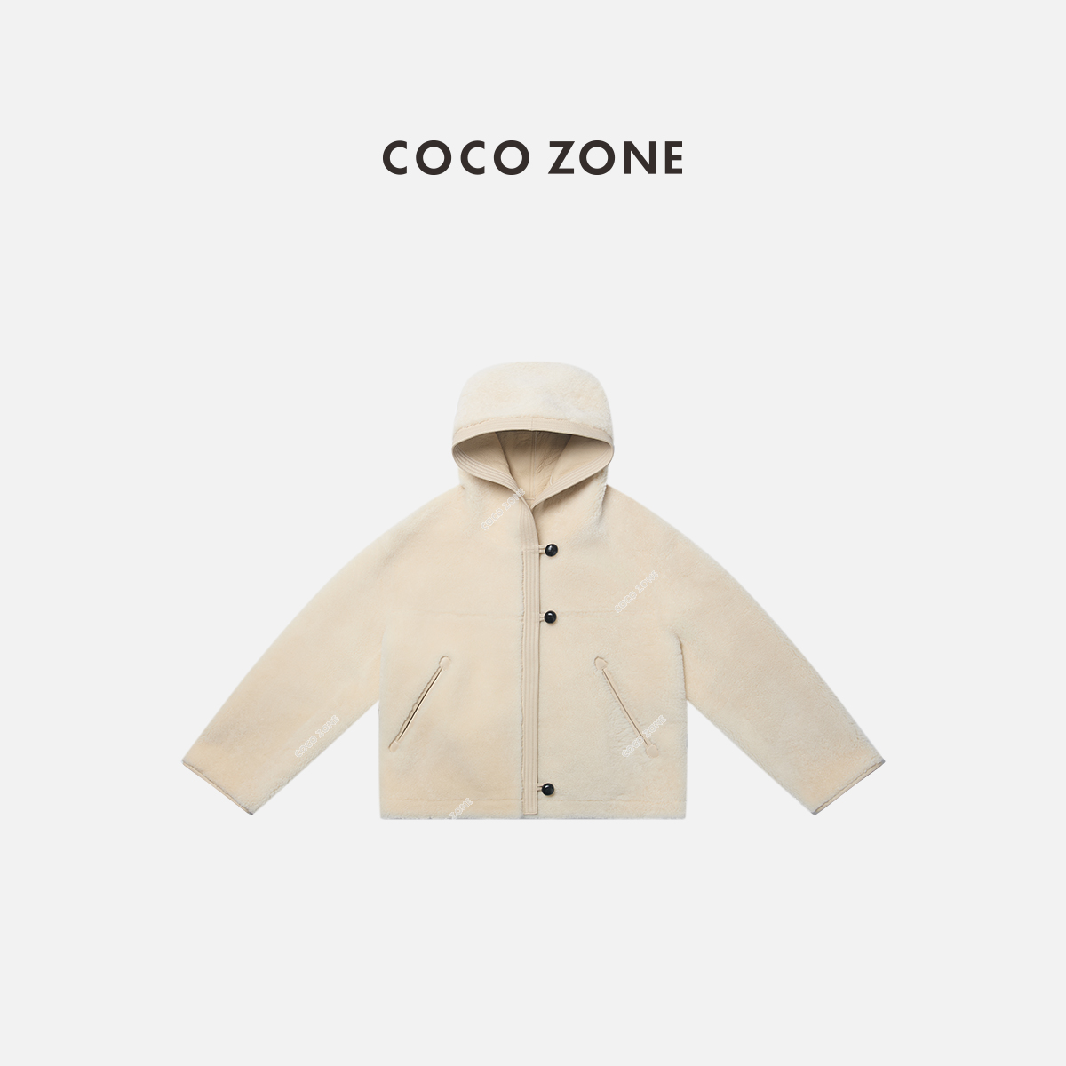 COCO ZONE 刘11 西班牙进口美丽奴羊皮皮毛一体皮草CC2D2874