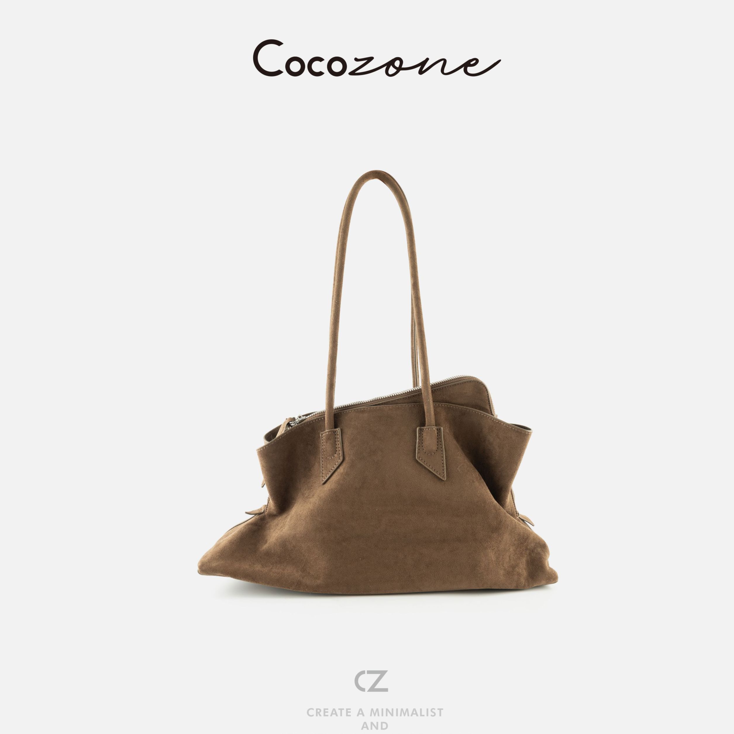 COCO ZONE 刘一一 绒感垂坠塌塌经典纯色单肩包 CD2A2171