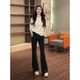 简约百搭休闲裤 COCO CC2C2110 时尚 女士显瘦微喇裤 ZONE 刘11秋季