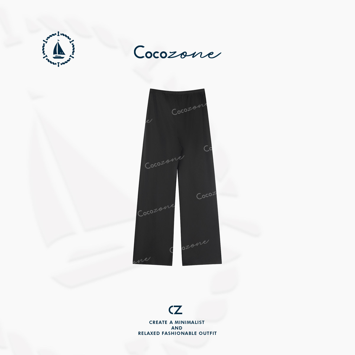 COCO ZONE 刘一一春夏''面膜裤''铜氨丝休闲经典休闲裤 CD1A0499