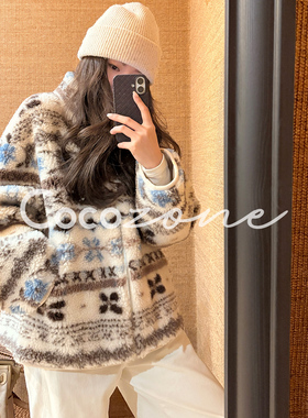 COCO ZONE 刘 一一 “热可可”100羊毛立领毛呢外套 CD2A3340