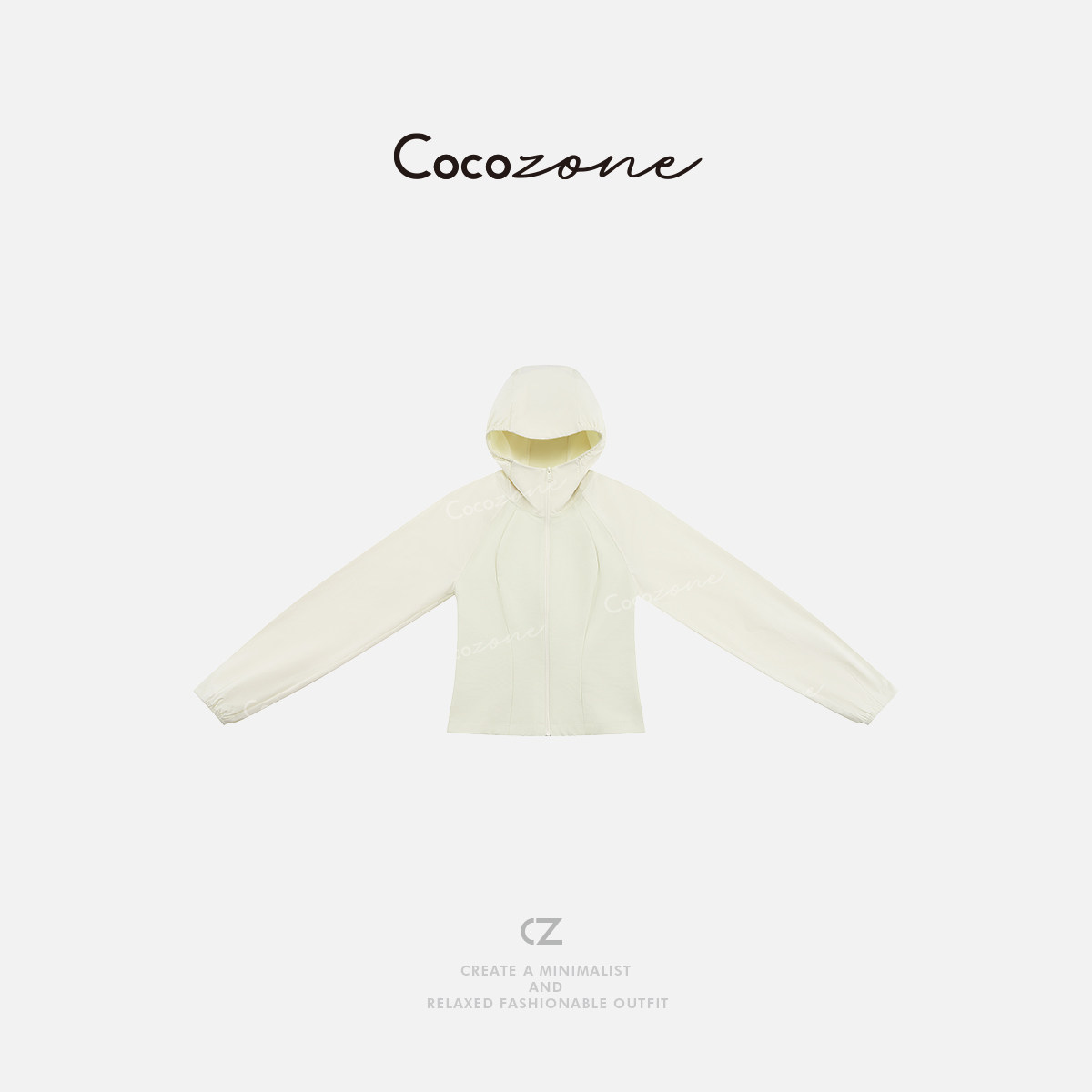 COCO ZONE 刘一一 连帽速干瑜伽后幅收腰运动风外套CD1A0210
