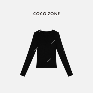 100绵羊毛高级感圆领套头显瘦针织衫 刘11 CC2C2068 ZONE COCO