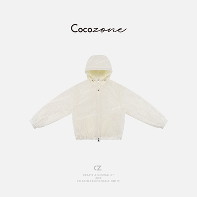 COCO ZONE 刘一一 2025春季新款时尚镂空休闲拉链女外套CD1A0577