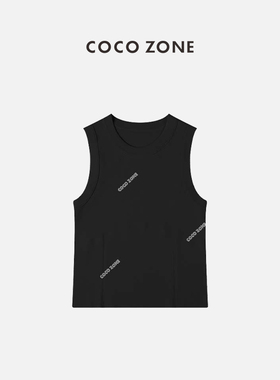 COCO ZONE 刘11 夏季设计感上衣宽边圆领针织背心 23C18514