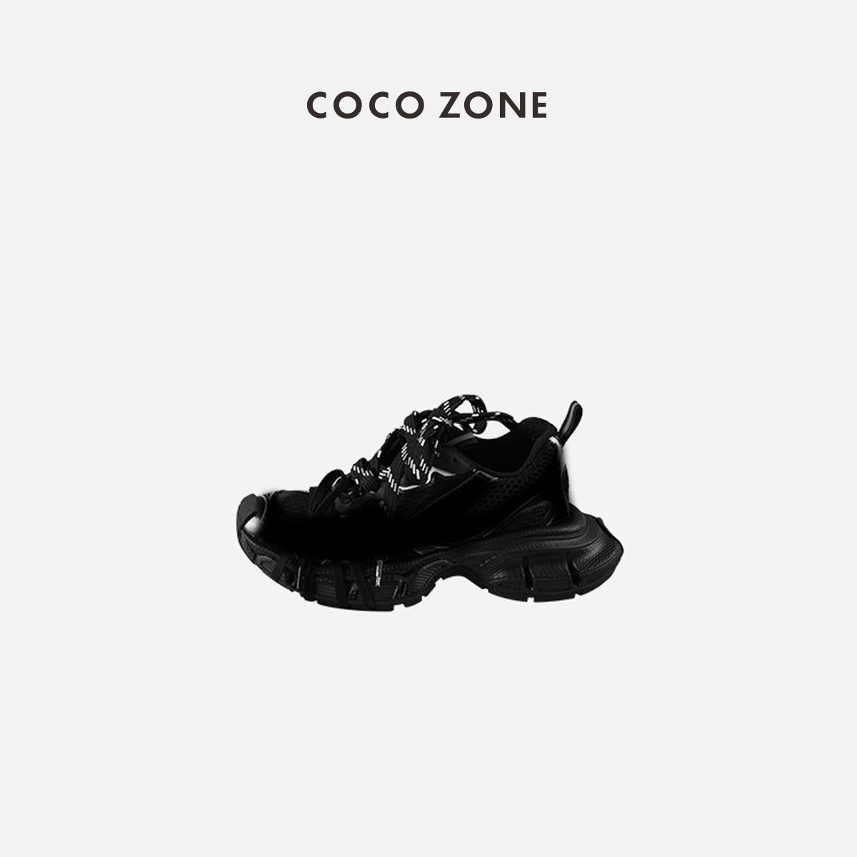 COCO ZONE 老爹鞋时尚百搭透气系带厚底休闲运动鞋 23C29137