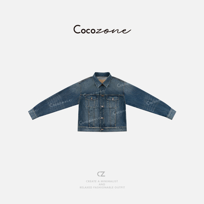 COCO ZONE 刘一一“布鲁斯”100棉修身通勤风牛仔外套 CD1A1064