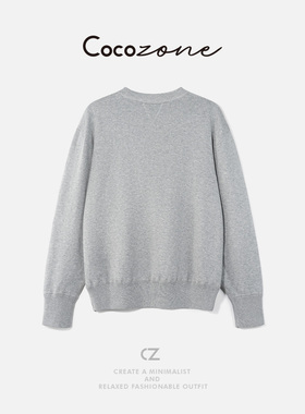 COCO ZONE 刘 一一 字母圆领套头棉纱毛衣CD2A2664