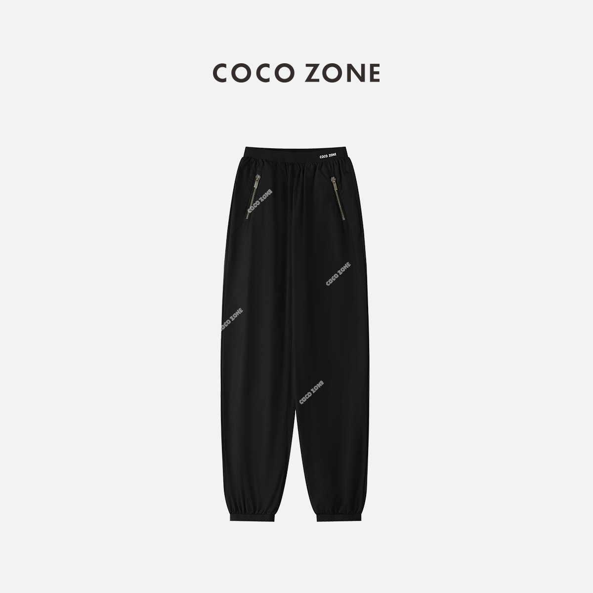 COCO ZONE 2023新款夏季宽松透气阔腿休闲冲锋裤 23C29062