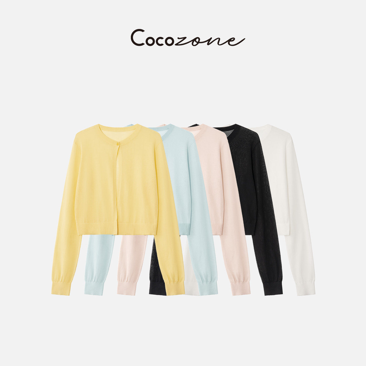 COCO ZONE刘一一"面膜开衫"日本三醋酸春夏空调毛织开衫 CF1B0785
