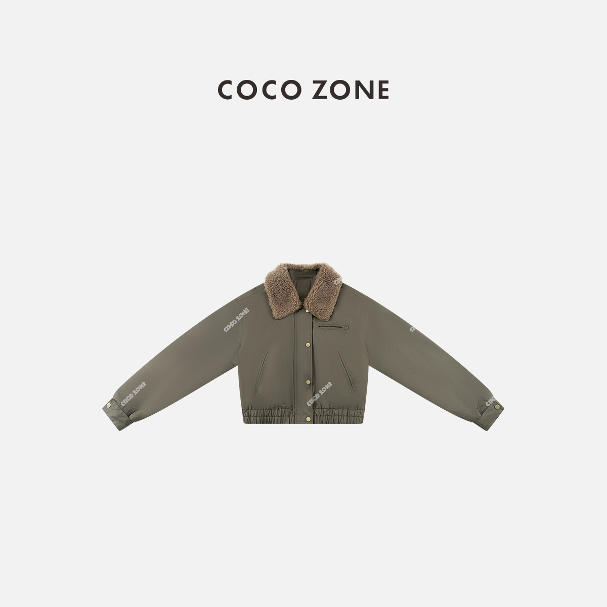 COCO ZONE 刘11 复古翻领长袖外套高级感百搭上衣CC1C2333