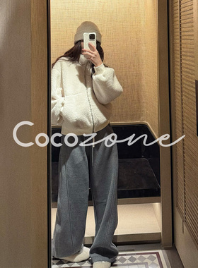 COCO ZONE 刘 一一 “棉花糖”收腰修身立领拉链外套  CD2A3105