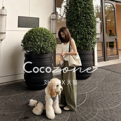 COCO ZONE 刘一一''花边背心''波浪提花木耳边毛织上衣 CF2A0851