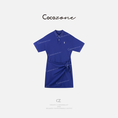 COCO ZONE  刘一一【100棉】经典POLO领侧结连衣裙 CD2A1355
