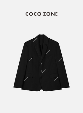 COCO ZONE  刘11 女士时尚通勤黑色气质西装外套 23C18269
