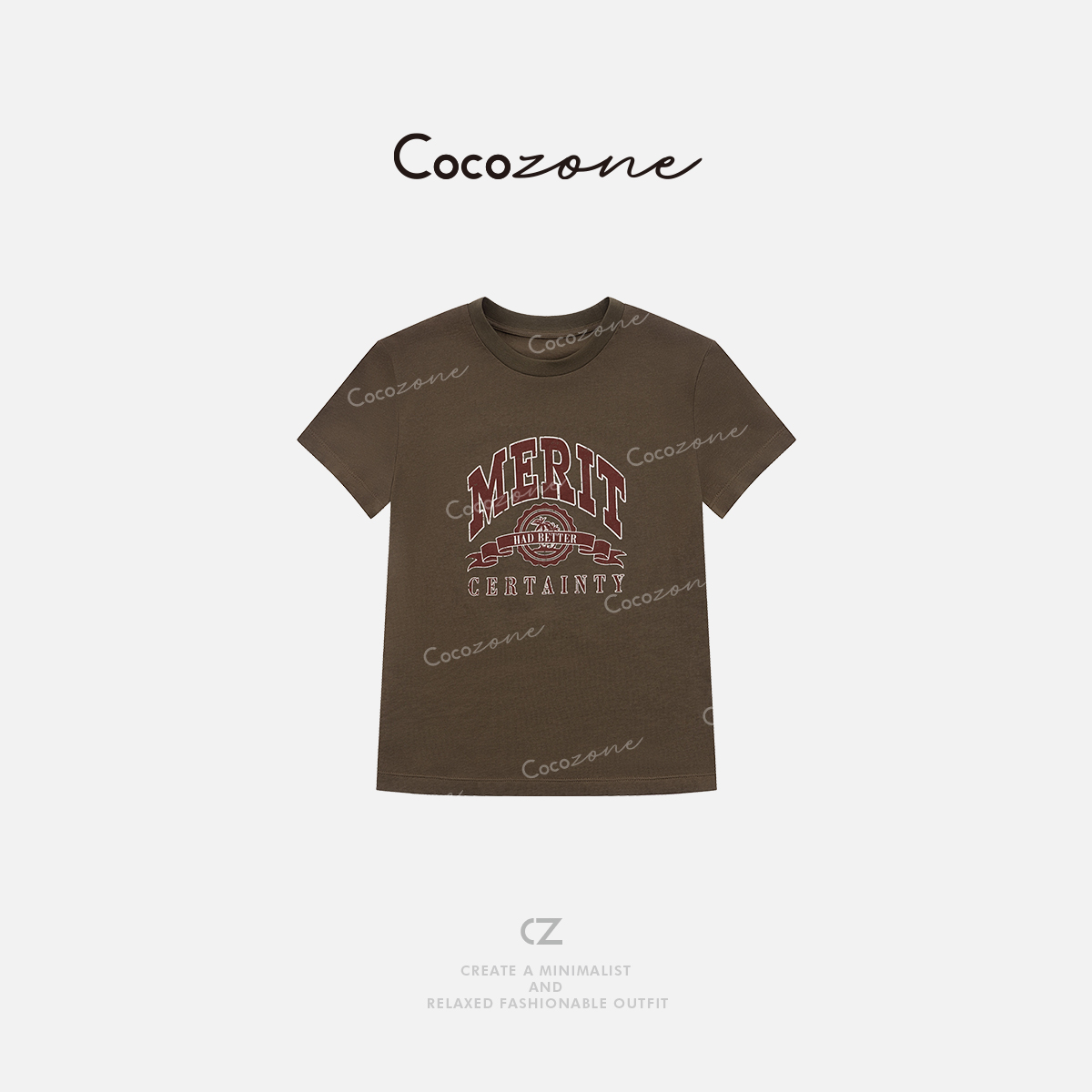 COCO ZONE 刘11“City Walk”长绒棉混纺T恤 CD2A1503