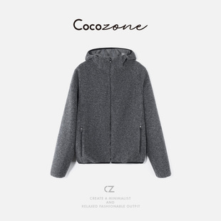 ZONE 连帽拉链纯色外套 刘 苏丹灰 CD1A1610 一一 COCO