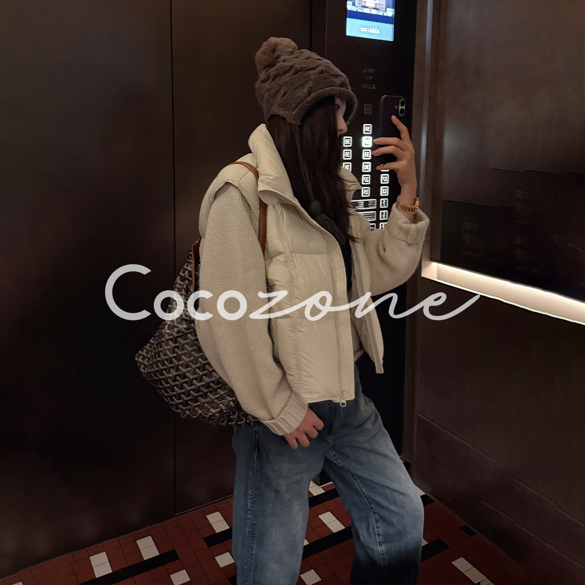 COCO ZONE 刘 一一 “立冬马甲”95波兰嘭嘭鹅绒鹅绒服CD2A2862