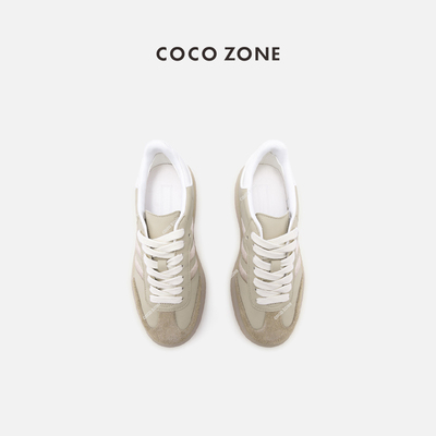 COCO ZONE 刘11 时尚新款厚底系带休闲鞋百搭圆头板鞋CC2B1079