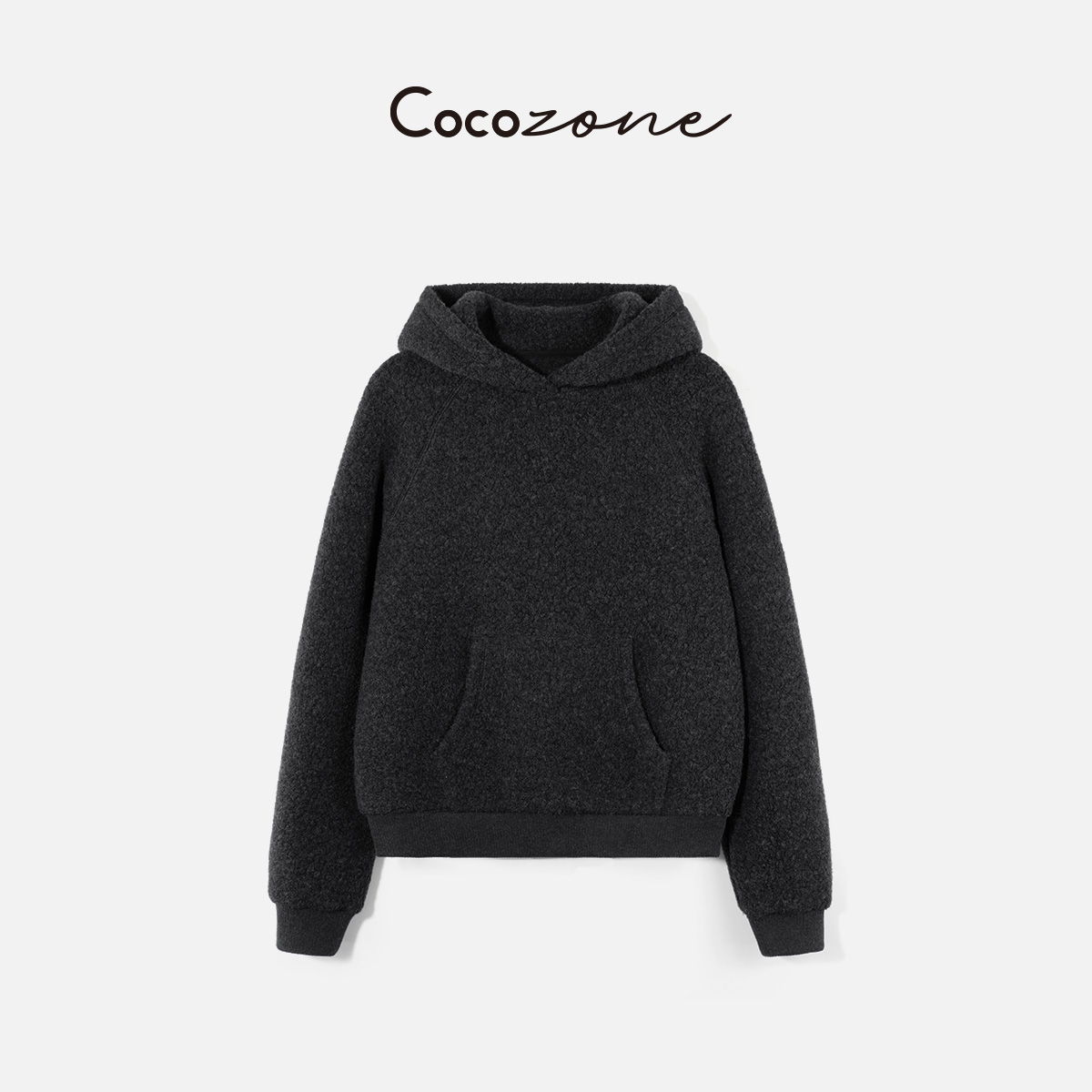 COCO ZONE 刘 一一 “自由卫衣”羊毛混纺连帽拉链卫衣CD1A1800