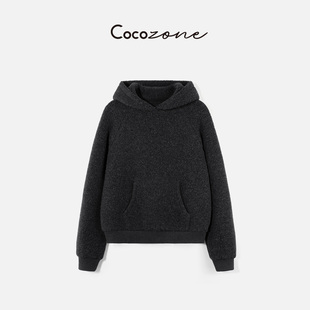 自由卫衣 COCO 一一 刘 羊毛混纺连帽拉链卫衣CD1A1800 ZONE