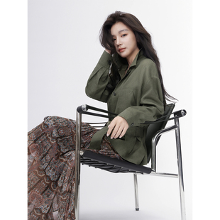 黑标系列 刘一一 异域度假风100纯亚麻外套CD1A0495 ZONE COCO